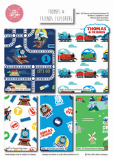 The Craft Cotton Company Thomas & Friends Explorers, 100 % Baumwolle, 5 verschiedene Fat Quarters, ideal zum Basteln und Patchworken